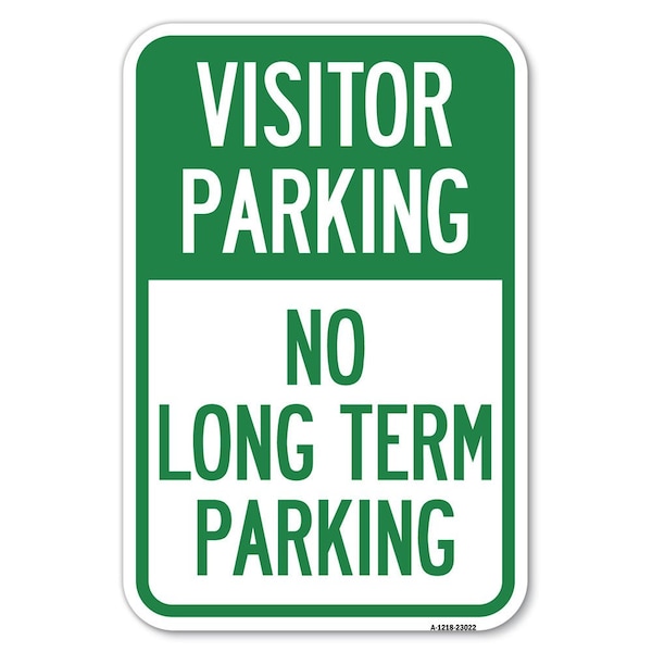 Signmission Reserved Parking Sign Visitor Parking No Heavy-Gauge Aluminum Sign, 12" x 18", A-1218-23022 A-1218-23022 - main